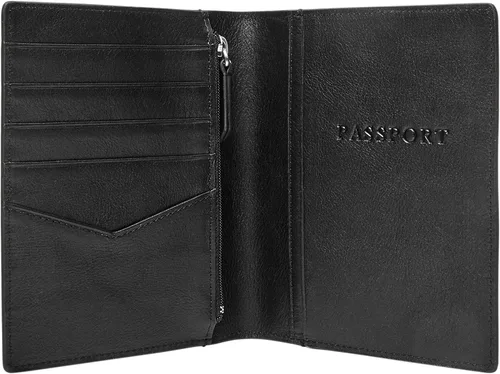 Vista 5 de Fossil Cartera de cuero para pasaporte con bloqueo RFID para hombre