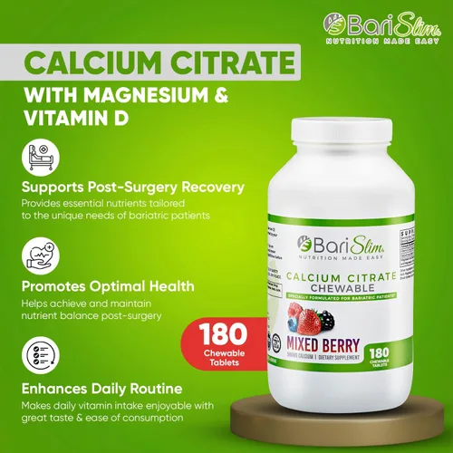 Vista 3 de BariSlim Tabletas multivitamínicas bariátricas masticables - Tabletas masticables especialmente formuladas para pacientes después de una cirugía