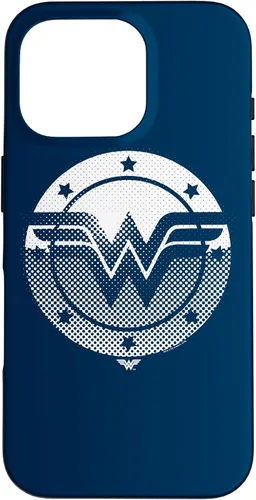 Vista 15 de Wonder Woman Funda con logotipo de escudo de medio tono para iPhone 17