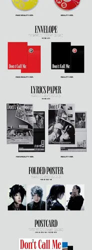Vista 4 de Shinee Don't Call Me 7th Album Photobook Versión Reality Cover CD+1p Póster Plegable En Paquete+88p PhotoBook+Letra Paper+1p Post+PhoneCard