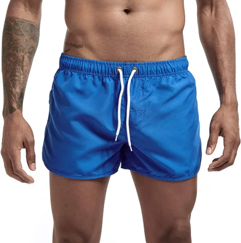 Vista 2 de Pantalones cortos para hombre de 3.0in de secado rápido para gimnasio, pantalones cortos de entrenamiento para hombre con forro y bolsillos