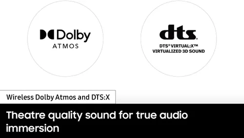 Vista 4 de SAMSUNG Barra de sonido HW-S60B de 3.1 canales con Dolby Atmos, DTS Virtual:X Q Symphony, sonido adaptativo, modo de juego, conexión Bluetooth, 2022