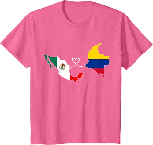 Vista 54 de Camiseta Half Colombian Half Mexican Flag Map DNA Mexico Colombia