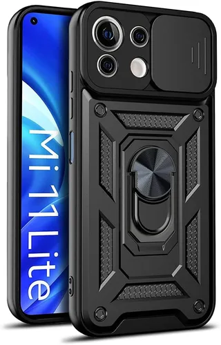 Vista 214 de Compatible con Tecno Pova Neo 2 Bracket Shell, con cubierta deslizante para lente de cámara compatible con Tecno Pova Neo 2 LG6n Case Negro