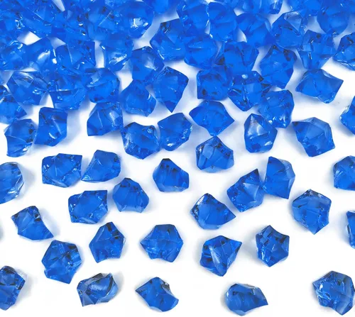 Vista 21 de Cubitos de hielo falsos, 1000 piezas de rocas de hielo acrílicas para centros de mesa, 0.433 x 0.551 in de dispersión de mesa de hielo artificial