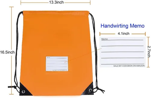 Vista 55 de CODOBON Paquete de 20 bolsas con cordón, mochila de cuerda de dibujo a granel, bolsa de bricolaje para gimnasio, deportes, bolsa para mujeres