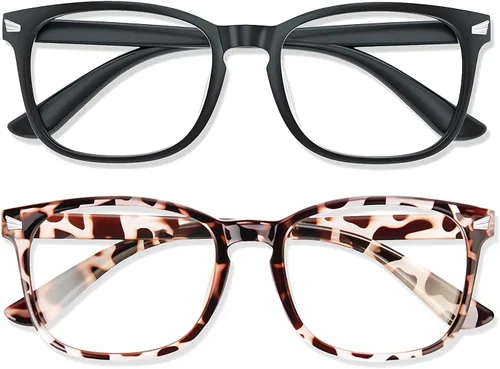 Vista 17 de Lentes de luz azul para mujeres y hombres 99% de bloqueo de luz azul para computadora, juegos, televisión, pantalla de teléfono, marco cuadrado