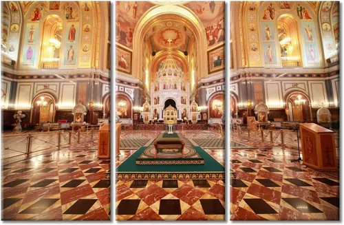 Vista 60 de TUMOVO Decoración de pared de iglesia cristiana de 3 paneles, imágenes de la resurrección de Jesús para sala de estar, dormitorio, cocina