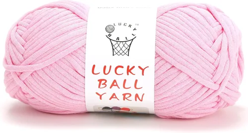 Vista 14 de LUCKY BALL Hilo para ganchillo, 3.53 oz/109 yardas, 70% algodón, 30% nailon, #5, hilo de tubo voluminoso para tejer, para bolsos, sombreros