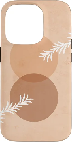 Vista 17 de iPhone 16 Moon Phases Plant Boho Beige Terracotta Bohemian Aesthetic Case