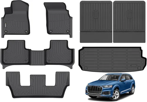 Vista 91 de Tapetes de piso para todo clima y forro de carga con respaldo para Chevrolet Suburban de 7 asientos 2021-2025 / GMC Yukon XL de 7 asientos