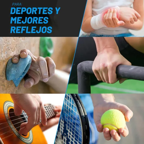 Vista 5 de roygra Fortalecedor de agarre de mano, entrenador de fuerza de agarre ajustable con 4 herramientas de ejercicio, juego de 5