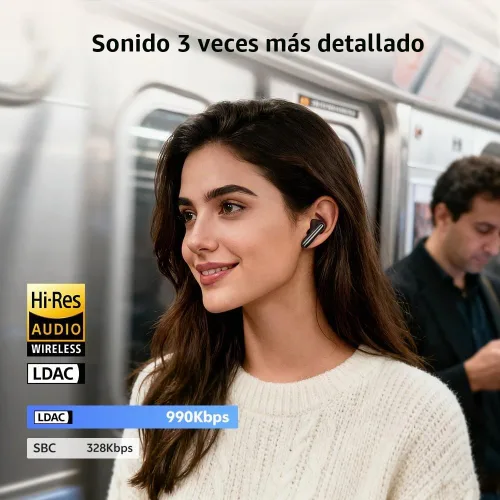 Vista 3 de QCY MeloBuds N60 Auriculares inalámbricos con cancelación de ruido