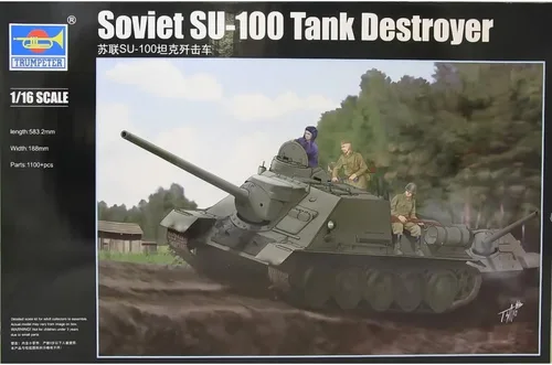 Vista 4 de Trumpeter Kit de modelo de destructor de tanques soviético SU-100