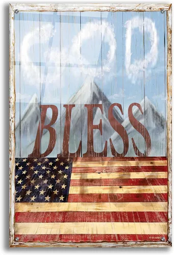 Vista 9 de Epic Art 'God Bless America' de Ed Wargo, arte de pared de cristal acrílico, 12 x 16 pulgadas