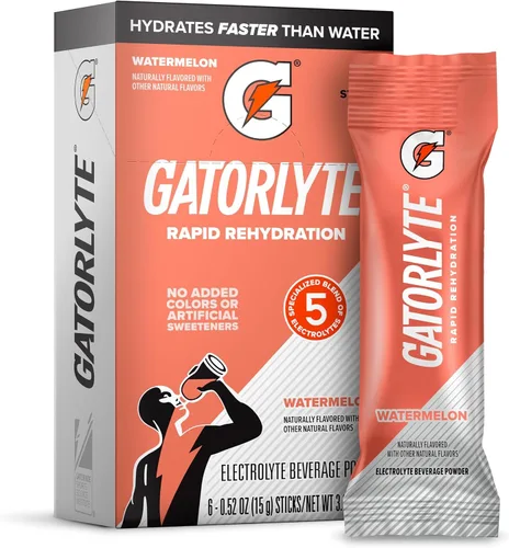 Vista 10 de Gatorlyte Polvo Cereza Lima, rinde porción de 16.9 oz, peso neto 3.1 oz (Paquete de 6)