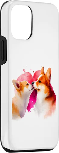 Vista 3 de Funda para iPhone 15 Two Loving Corgis In Love Heart para perro Corgi