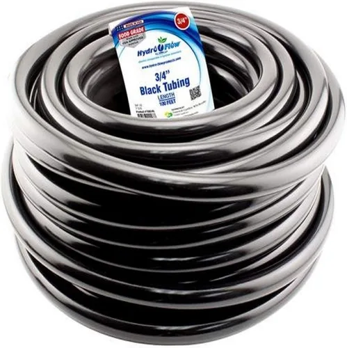 Vista 2 de Hydro Flow rollo de tubería de vinilo de 100 pies, 1/2 pulgada de diámetro interno y 5/8 pulgadas de diámetro externo, Negro