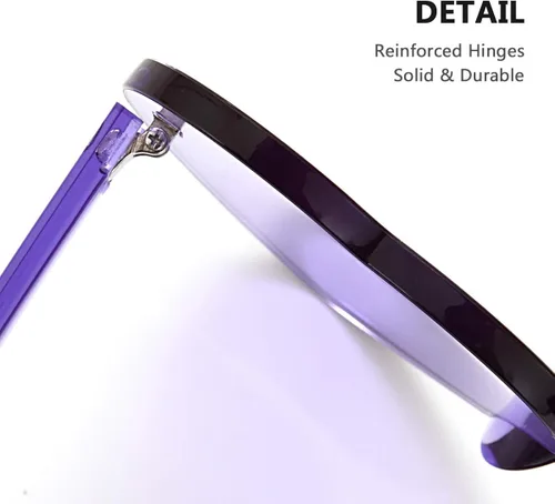 Vista 4 de Gafas de sol OLINOWL en forma de corazón de gran tamaño sin montura de una pieza para mujer