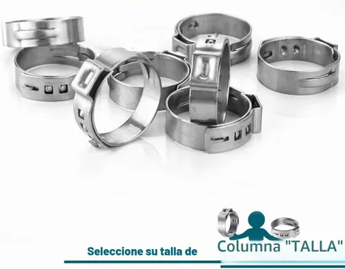 Vista 3 de LOKMAN Paquete de 50 Abrazaderas de Sujeción PEX de 1 Pulgada, Anillos de Sujeción y Prensado de Acero Inoxidable Abrazaderas de Pellizco