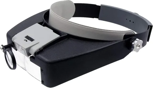 Vista 3 de Zega Crafts - Lupa para diadema con 3 lentes de aumento de profundidad múltiple y luz de trabajo desmontable