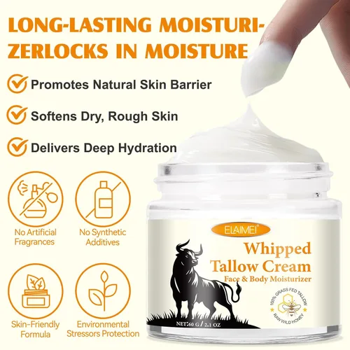 Vista 9 de ZIXAOK Bálsamo de miel cruda y calvo alimentado con pasto Crema para la piel batida para cara y cuerpo Alivia y repara la piel seca y sensible