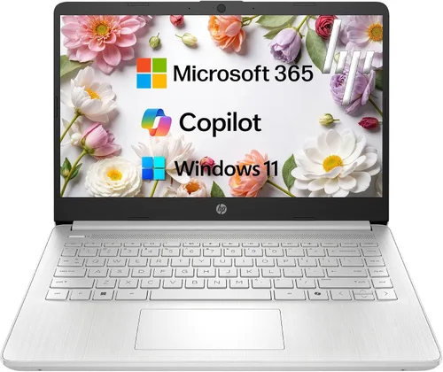 Vista 10 de Computadora portátil HP 2026, CPU Intel N150, Office 365, 128GB UFS