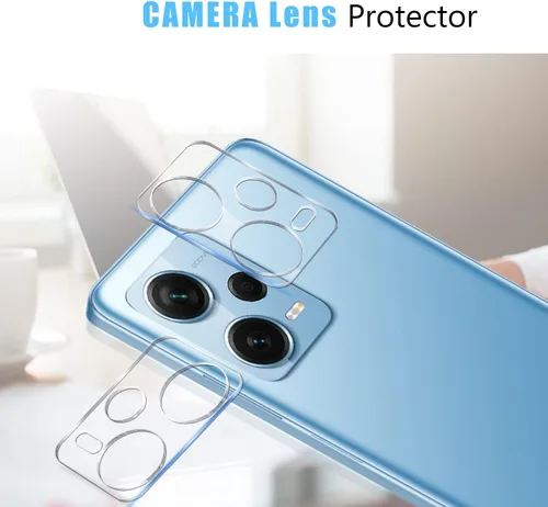 Vista 6 de Protector de pantalla de privacidad de cobertura completa para Xiaomi Redmi Note 12 Pro (4G/5G) (2 paquetes) + protector de lente de cámara