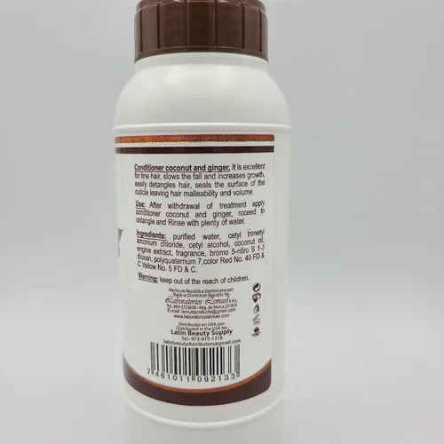 Vista 2 de Lemuel Leche Cabra - Acondicionador de coco y jengibre para la caída del cabello, 20 onzas