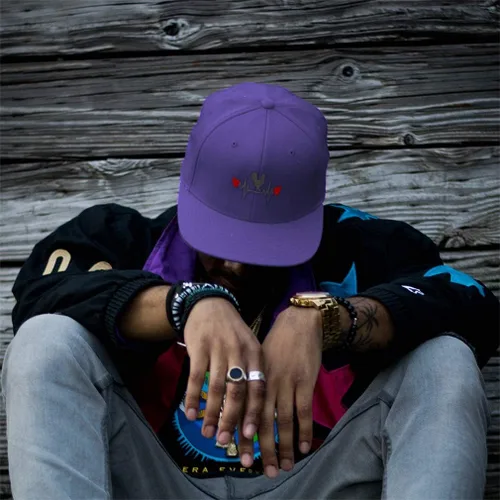Vista 5 de Gorra de béisbol Snapback Rooster Lifeline B Bordado Gorra de acrílico con broches de presión Talla única