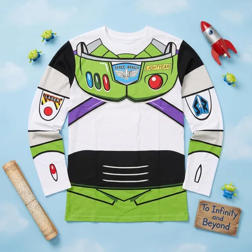 Vista 8 de Camiseta Buzz Lightyear para adultos, disfraz de Toy Story Buzz para Halloween y cosplay