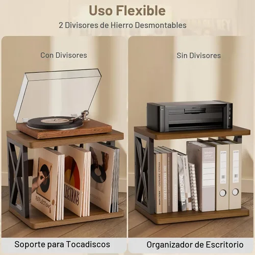 Vista 7 de Soporte apilable para discos de vinilo de 80 a 100 Lps con estante