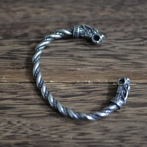 Vista 3 de Pulsera vikinga de acero inoxidable para hombre, joyería de talismán para hombres