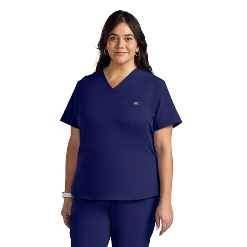 Vista 26 de Medline Lexington AVE - Camiseta médica para mujer, color morado real, talla M, cada una Negro