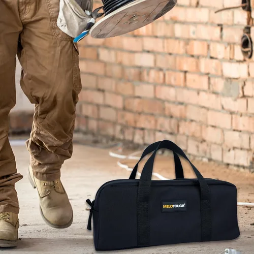 Vista 8 de MELOTOUGH Kit combinado de bolsa de herramientas utilitarias: incluye 2 bolsas organizadoras de herramientas medianas para electricista, fontanería