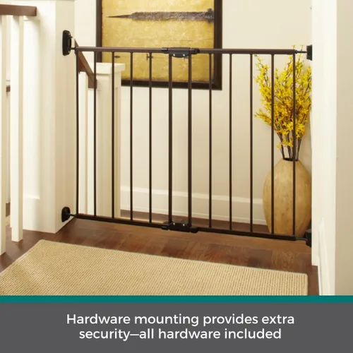 Vista 2 de MyPet Puerta para mascotas Windsor: puerta para perros de 28.68" - 47.85" de ancho. Soporte de hardware, puertas para perros para la casa, puerta