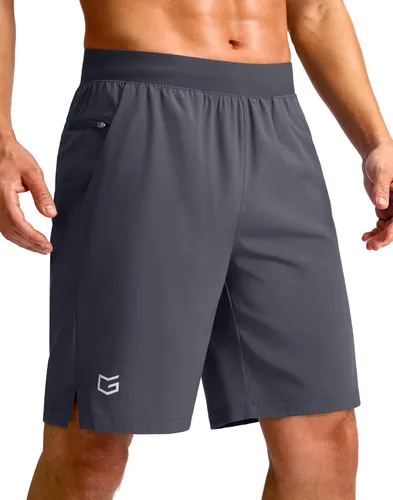 Vista 43 de G Gradual Pantalones cortos deportivos para correr para hombre de 7/5/9 pulgadas, bolsillo con cremallera, ligeros, para entrenamiento, gimnasio