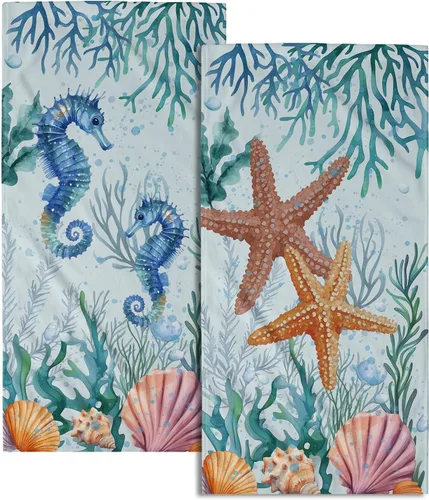 Vista 13 de Giwawa Toallas de mano en blanco y negro – Juego de 2 toallas de baño decorativas para baño, cocina, gimnasio, 14 x 28 pulgadas