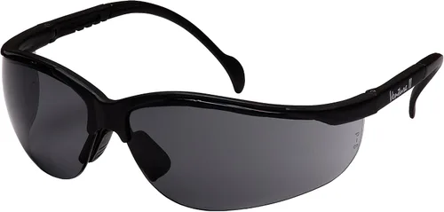 Vista 18 de Pyramex Venture II Safety Eyewear, Indoor/Outdoor Mirror Anti-Fog Lens Lente de espejo de E/S/marco azul metálico