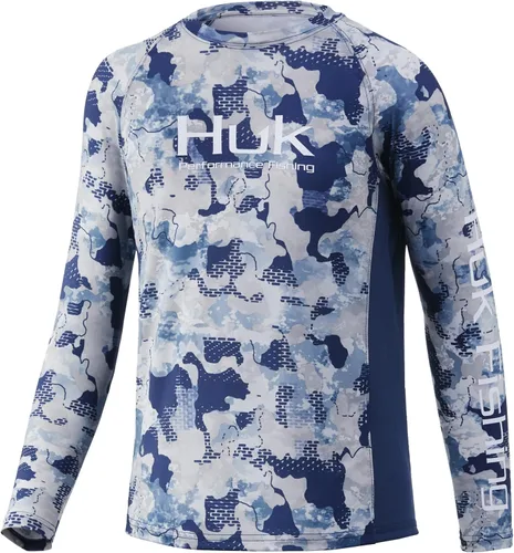 Vista 36 de HUK Camisa unisex de camuflaje Pursuit para niños Camisa de manga larga para niños Sotavento de roble musgoso
