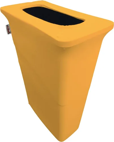 Vista 38 de LA Linen Funda elástica de elastano ajustable para cubo de basura Slim Jim de 23 galones, cubierta de contenedor de residuos, decoración de patio