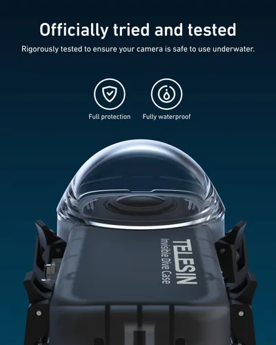 Vista 6 de TELESIN Insta 360 X4 - Funda de buceo invisible, 164.0 ft/164 pies, impermeable, carcasa protectora para buceo subacuático, carcasa para Insta 360
