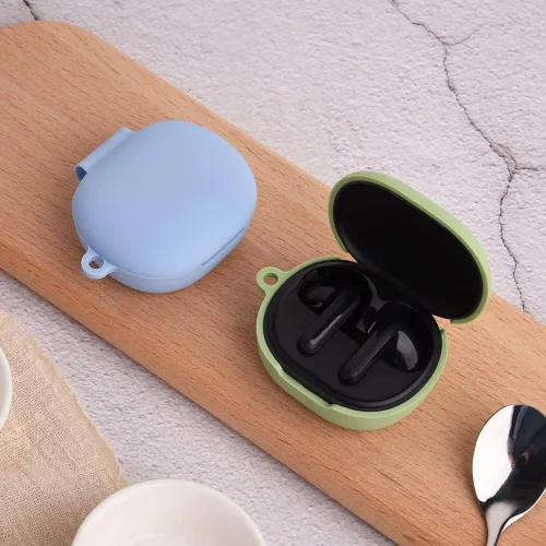 Vista 3 de Compatible con Redmi Buds 4 Lite, funda de silicona suave de ajuste delgado, accesorios para Redmi Buds 4 Lite con llavero para mujeres, niñas