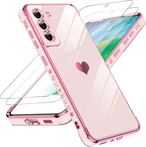 Vista 87 de LeYi Funda para Motorola-G 2025: Love Heart Plating Luxury, Negro