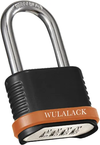 Vista 7 de WULALACK - Candado de combinación para exteriores, candados resistentes a la intemperie con código, combinación de candado reajustable