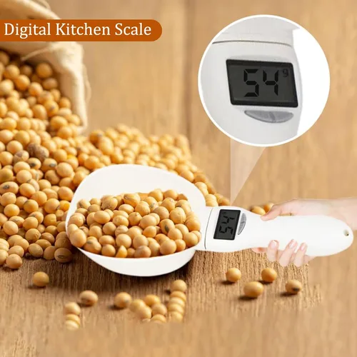 Vista 5 de Cuchara medidora digital, cuchara medidora electrónica con pantalla LCD, escala de medición de alimentos de alta precisión de 28.22 oz/0.00 oz
