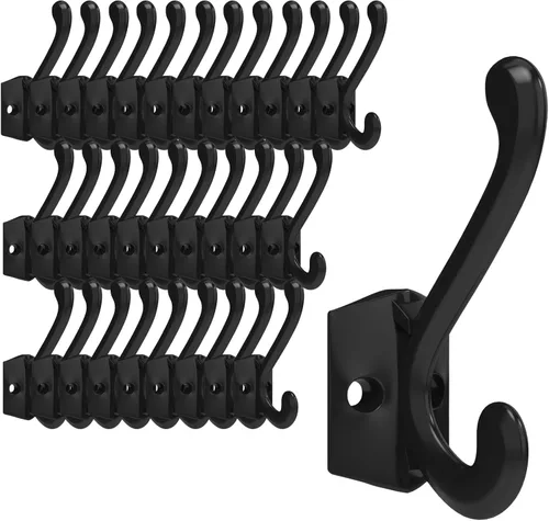 Vista 12 de CBWLWJ Paquete de 16 ganchos de pared resistentes para colgar en la pared, para sala de estar, baño, cocina, para abrigo, bolsa, bufanda, toalla