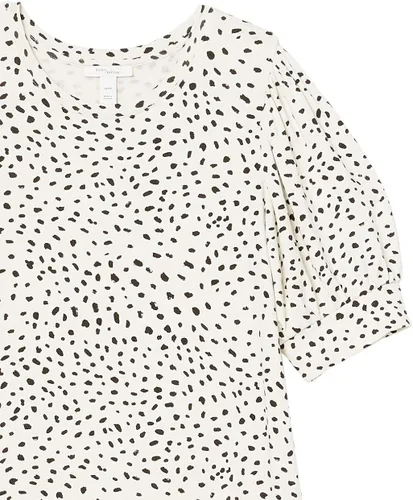 Vista 5 de Daily Ritual Vestido de manga corta abombada de toalla supersuave para mujer
