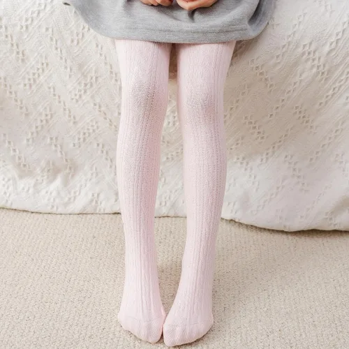 Vista 3 de vanberfia Medias de algodón de punto trenzado para bebés y niñas pequeñas