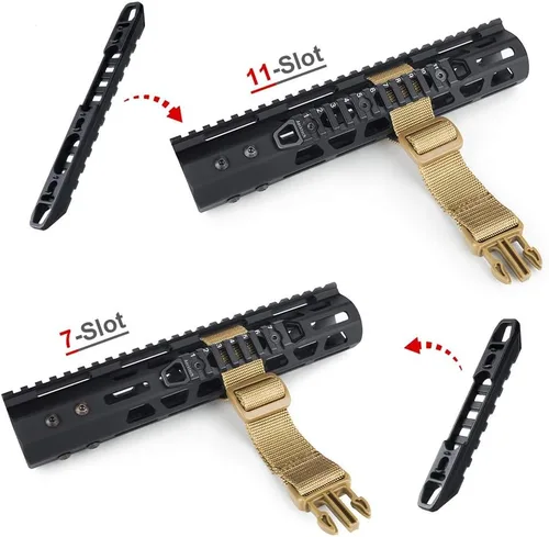 Vista 6 de Aecktech Compatible se ajusta a los rieles MMlocks/KKeymods, accesorios de sección de riel de aluminio de 3 ranuras, 7 ranuras, 11 ranuras